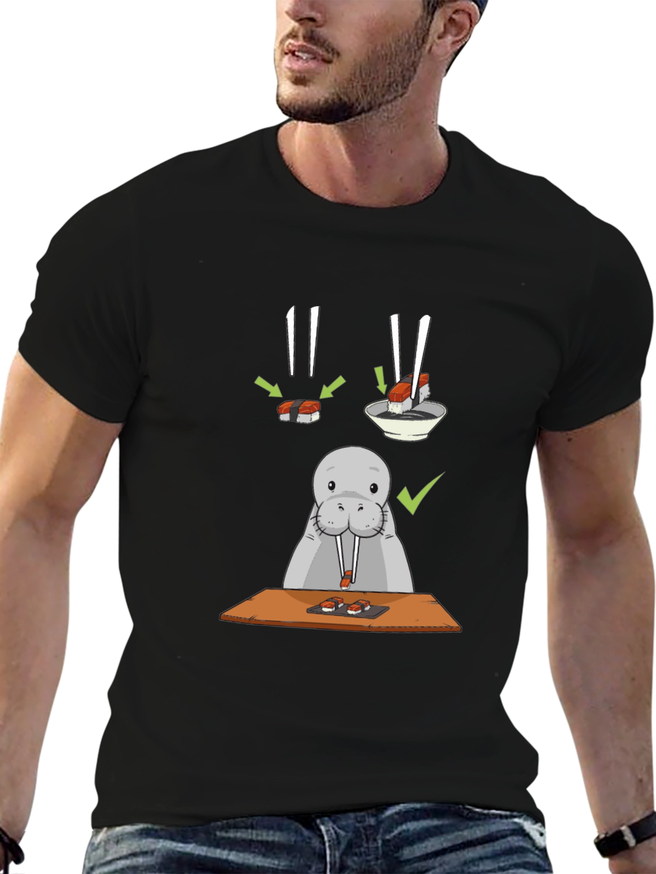 Sushi Lover T-Shirt - Funny Walrus Tee