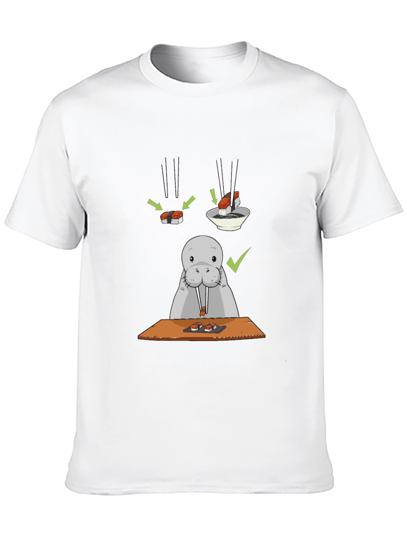Sushi Lover T-Shirt - Funny Walrus Tee