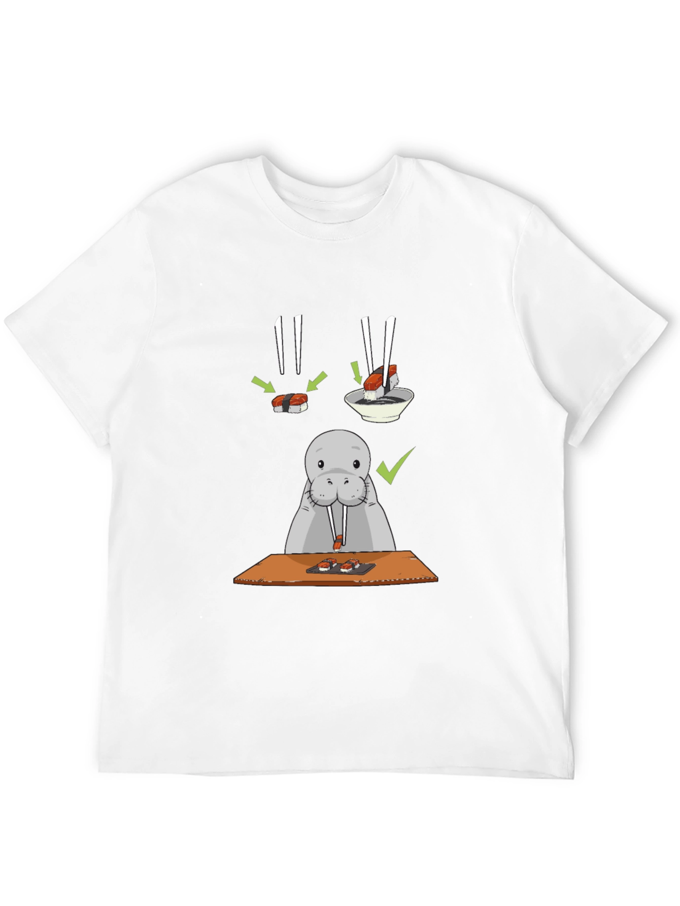 Sushi Lover T-Shirt - Funny Walrus Tee