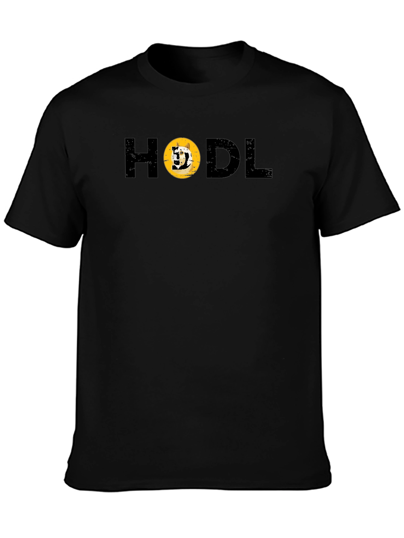 HODL Doge Crypto Black T-Shirt