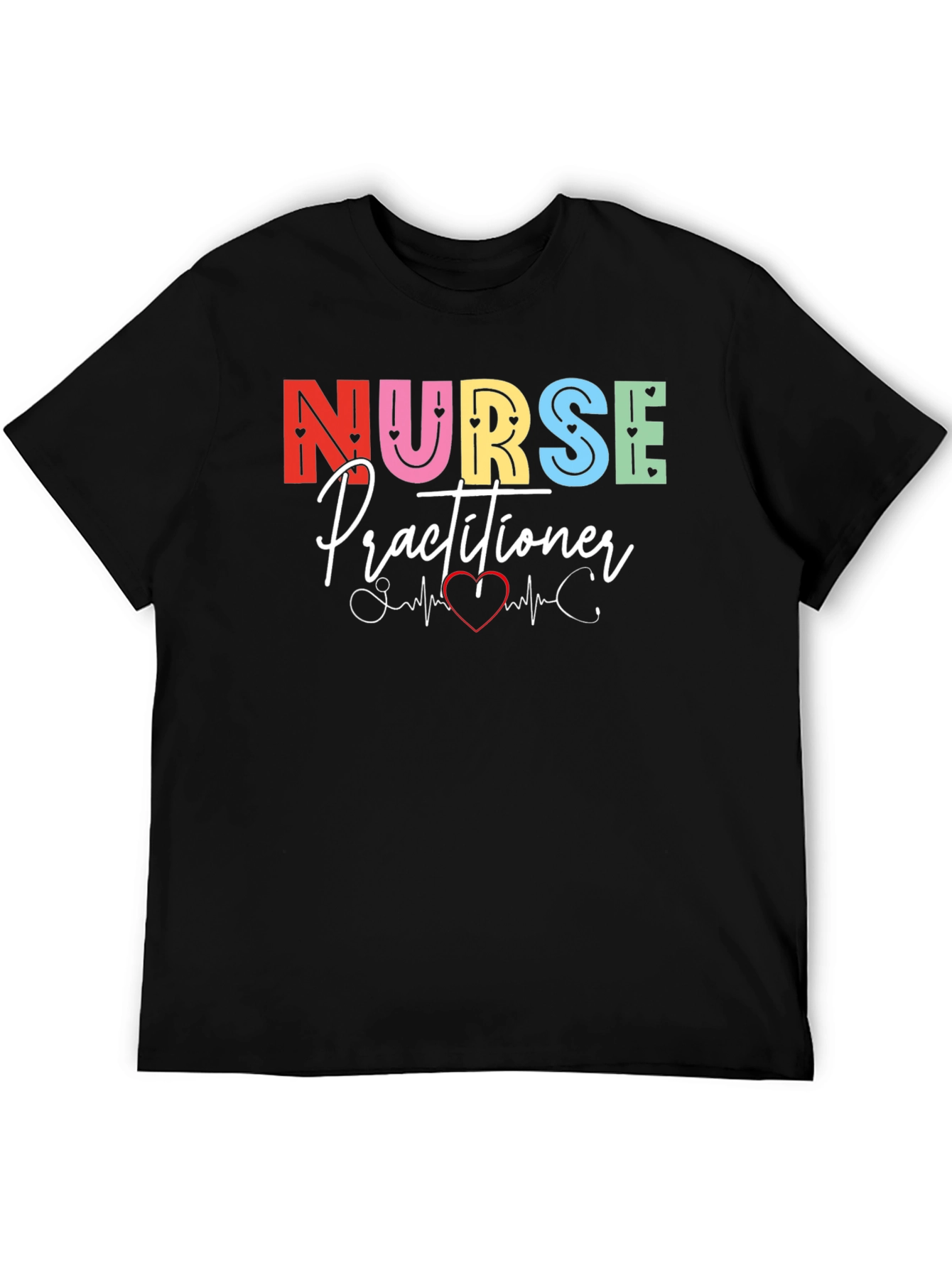 Nurse Practitioner Heartbeat Graphic Tee