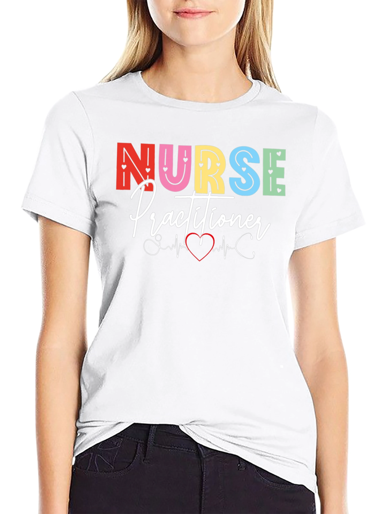 Nurse Practitioner Heartbeat Graphic Tee