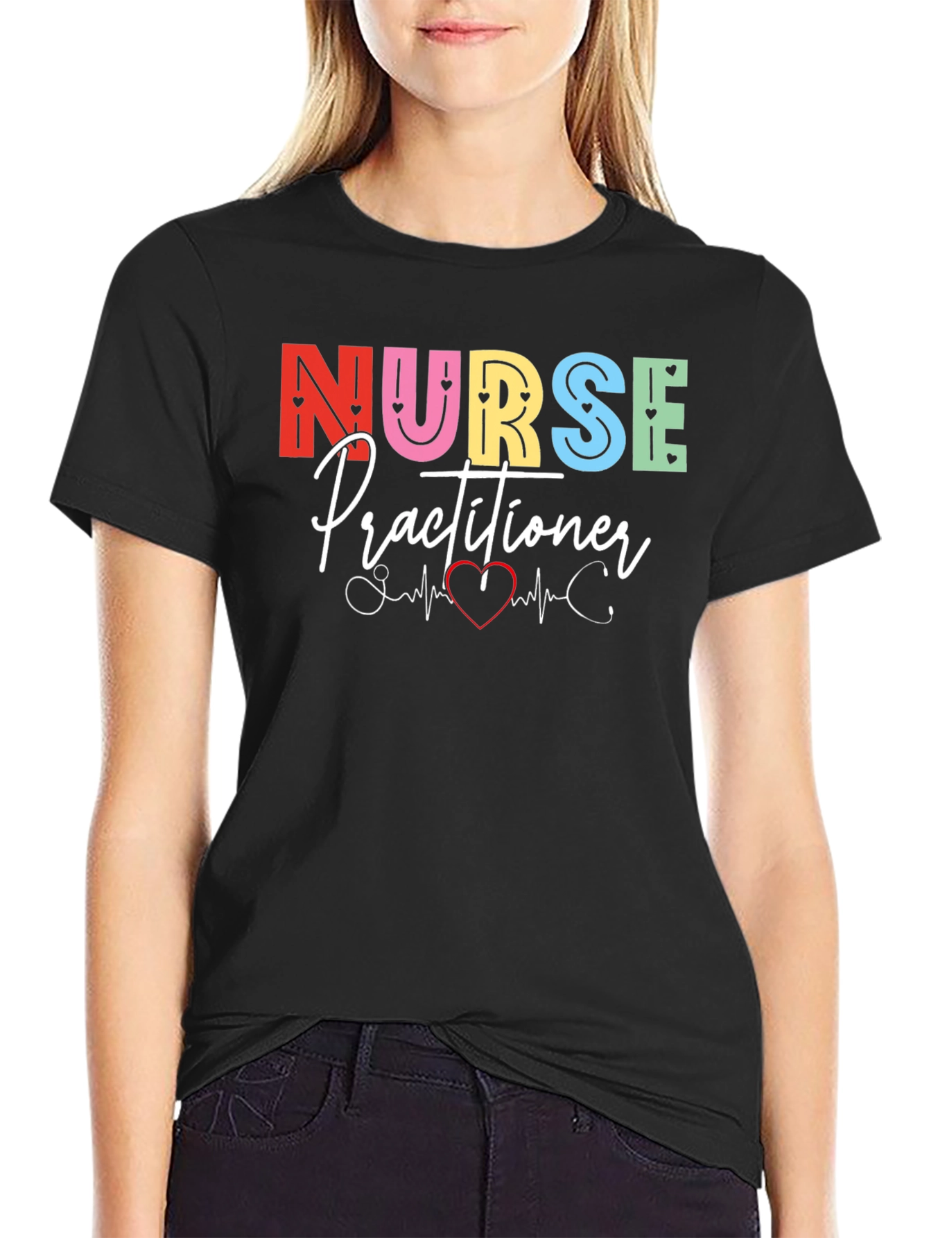 Nurse Practitioner Heartbeat Graphic Tee