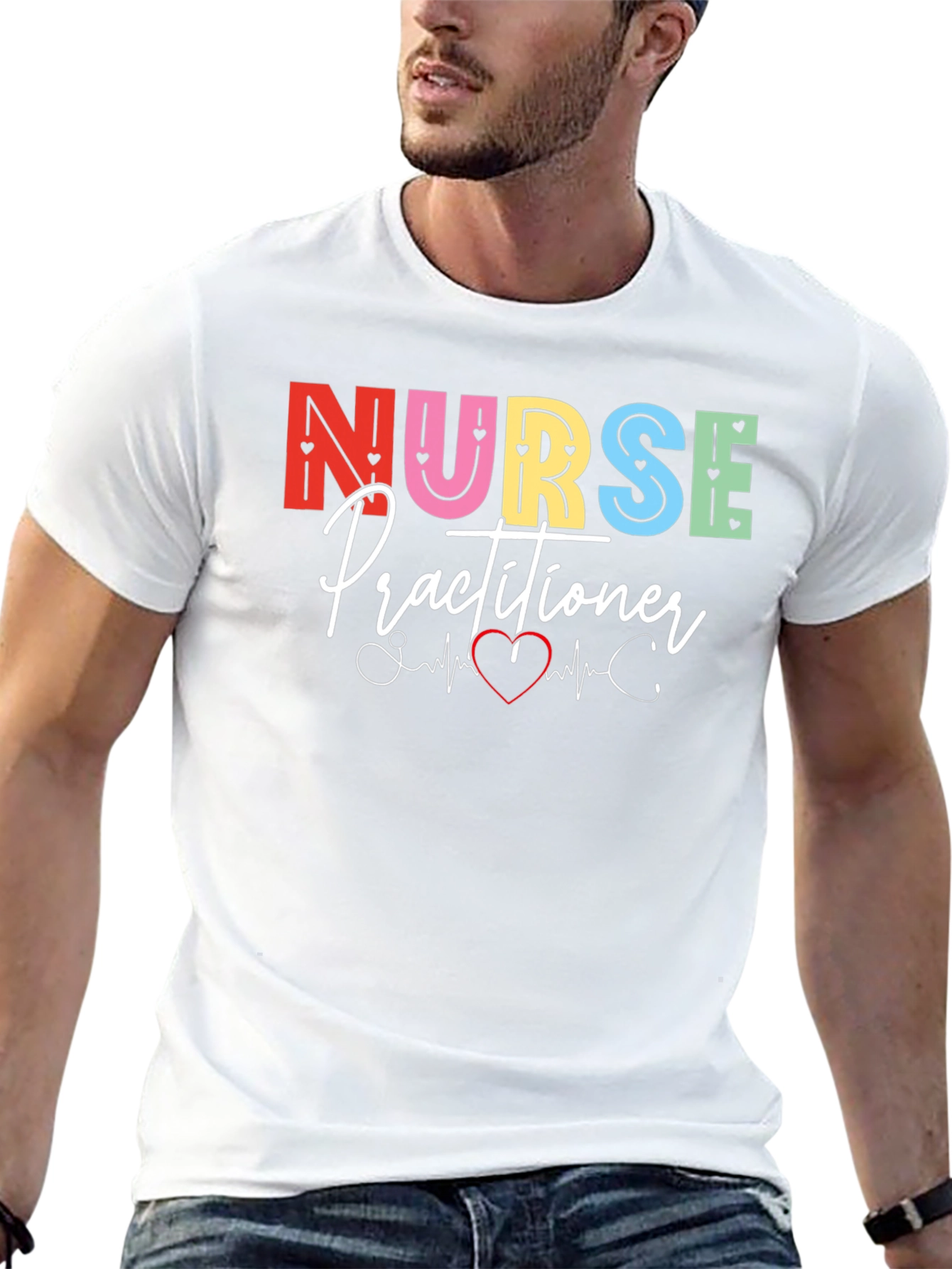 Nurse Practitioner Heartbeat Graphic Tee