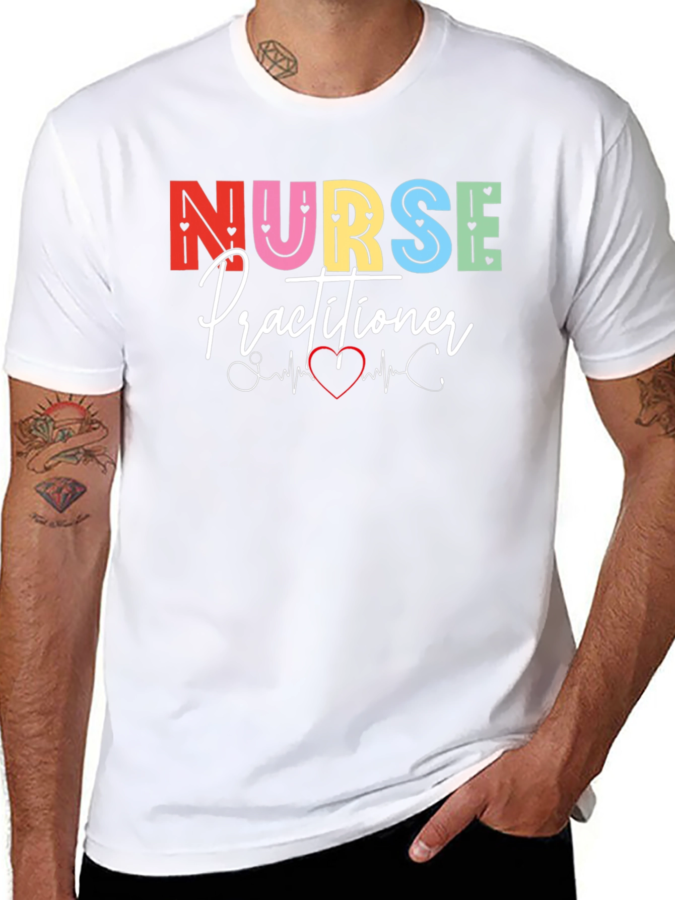 Nurse Practitioner Heartbeat Graphic Tee