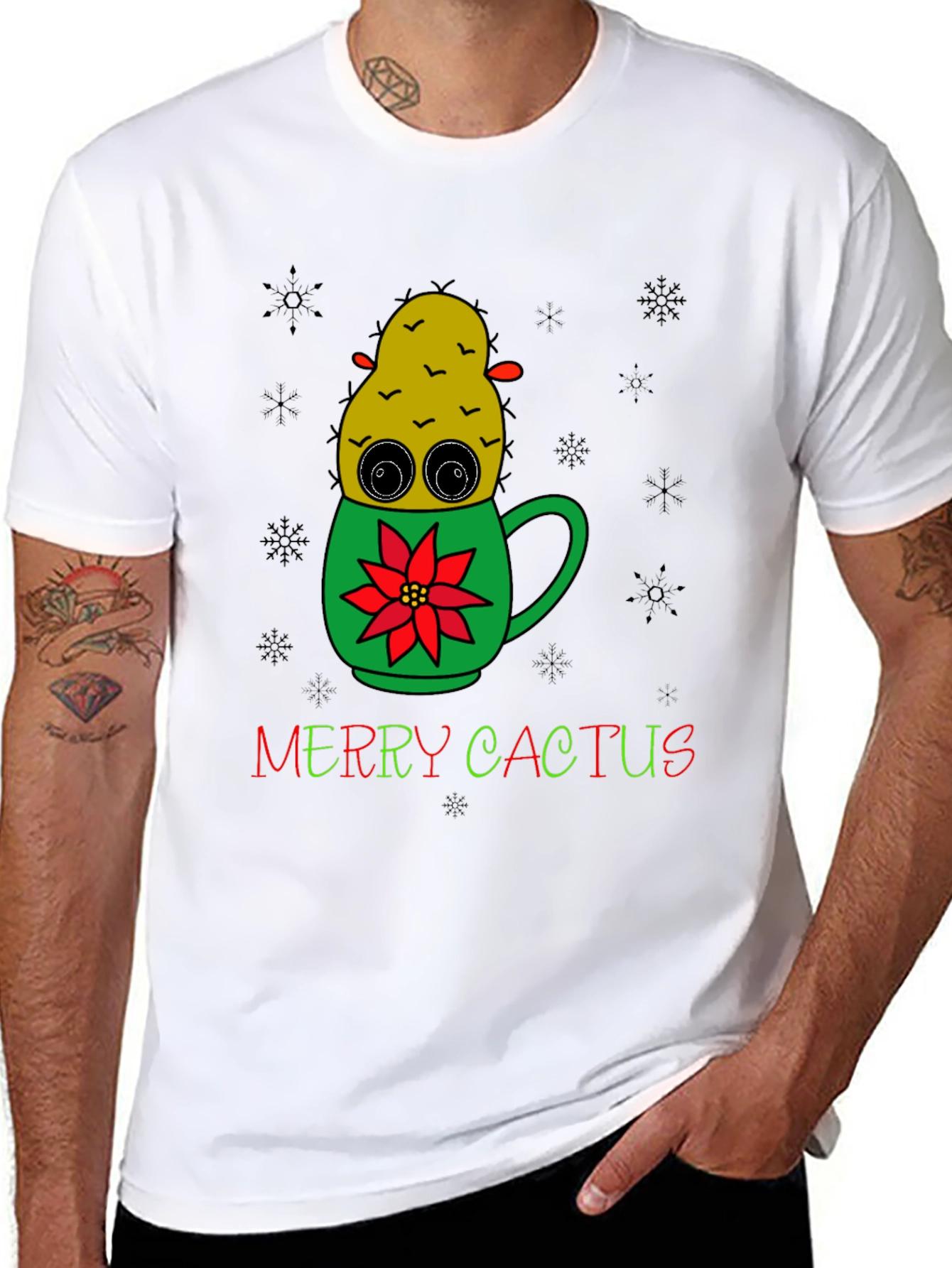 Merry Cactus Christmas T-Shirt