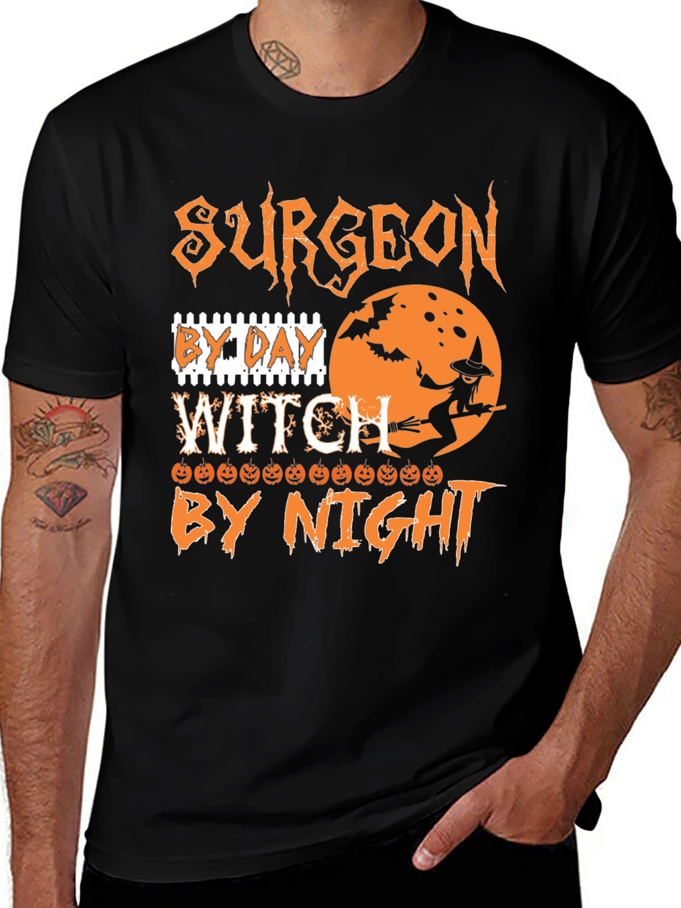 Surgeon By Day Witch By Night Halloween T-Shirt