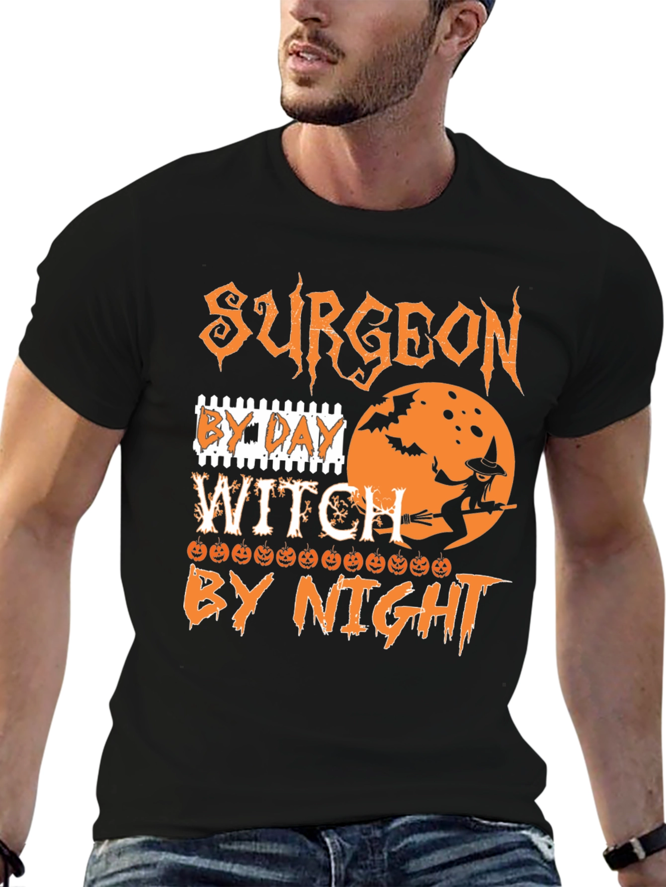 Surgeon By Day Witch By Night Halloween T-Shirt
