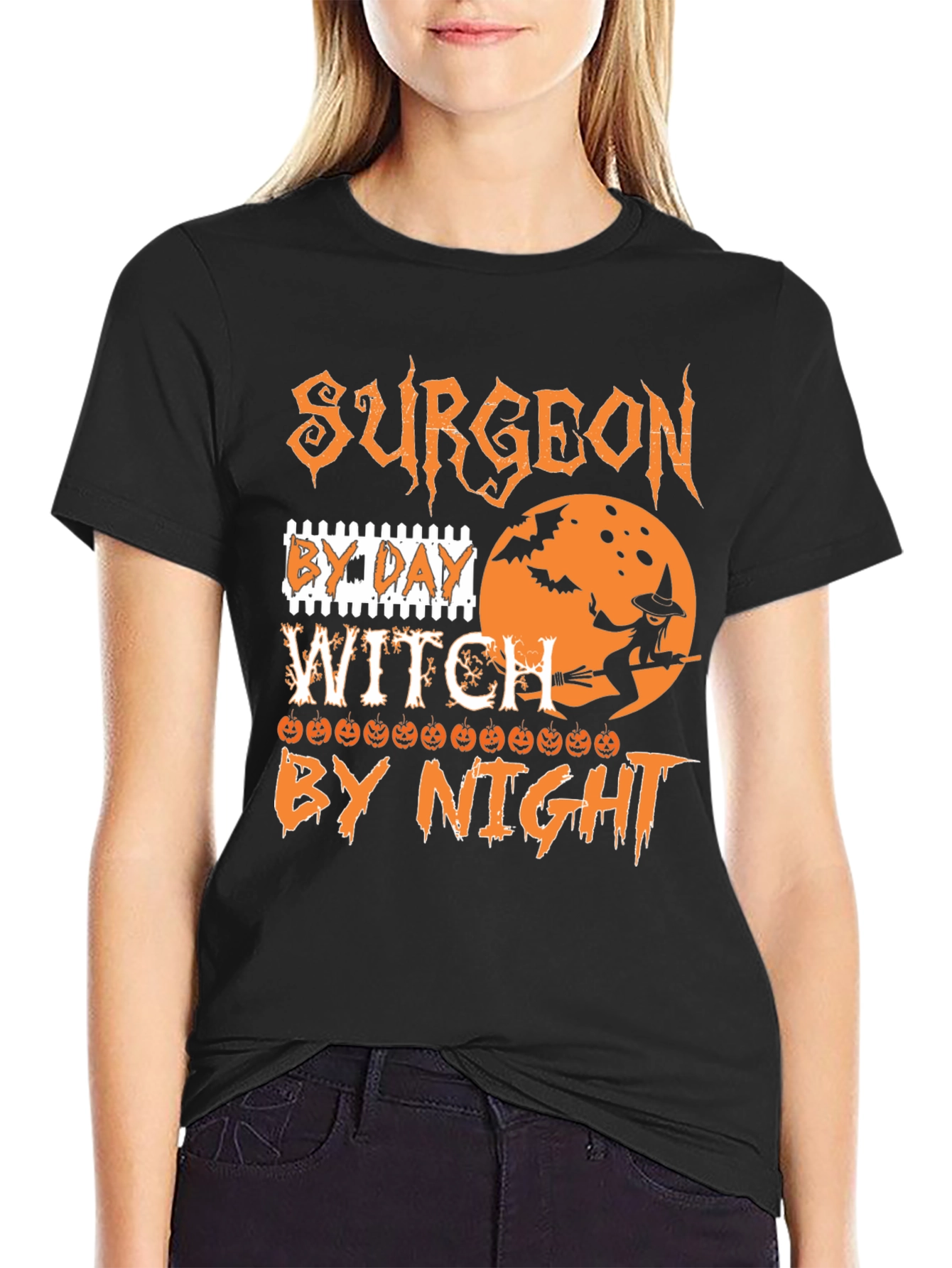 Surgeon By Day Witch By Night Halloween T-Shirt