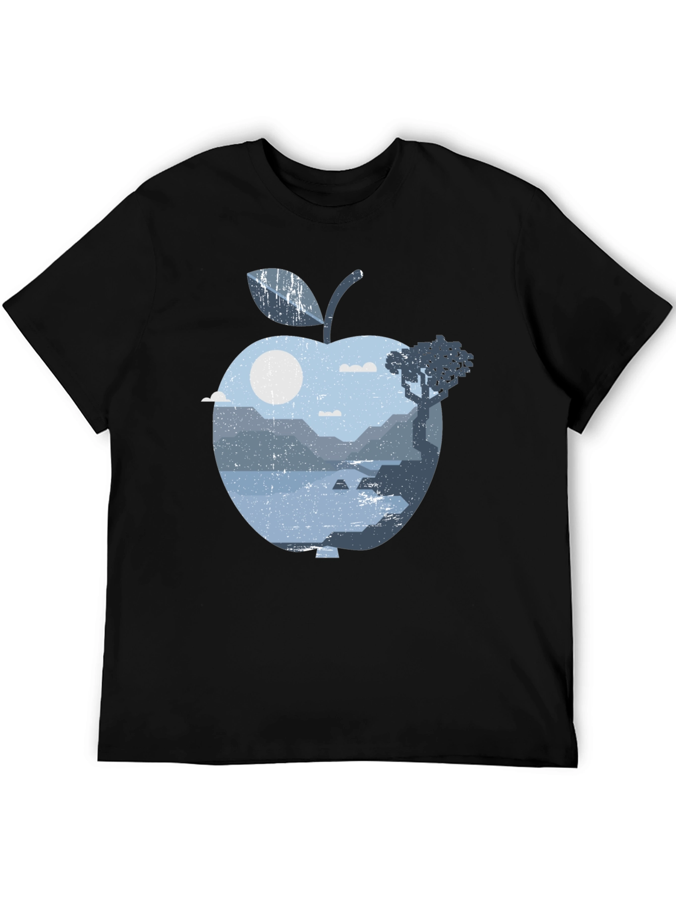 Nature Apple Graphic Tee - Black