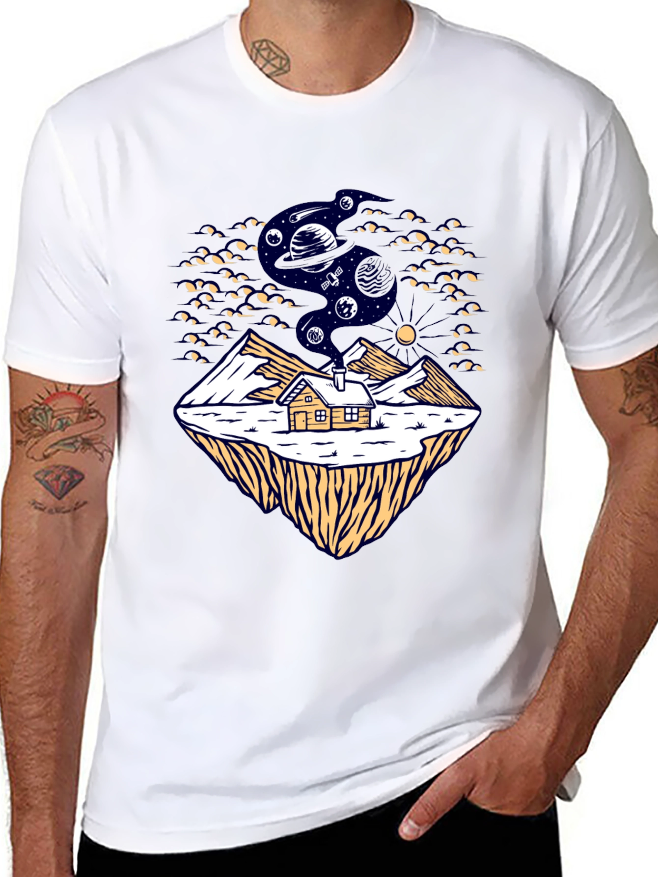 Cosmic Cabin Black T-Shirt