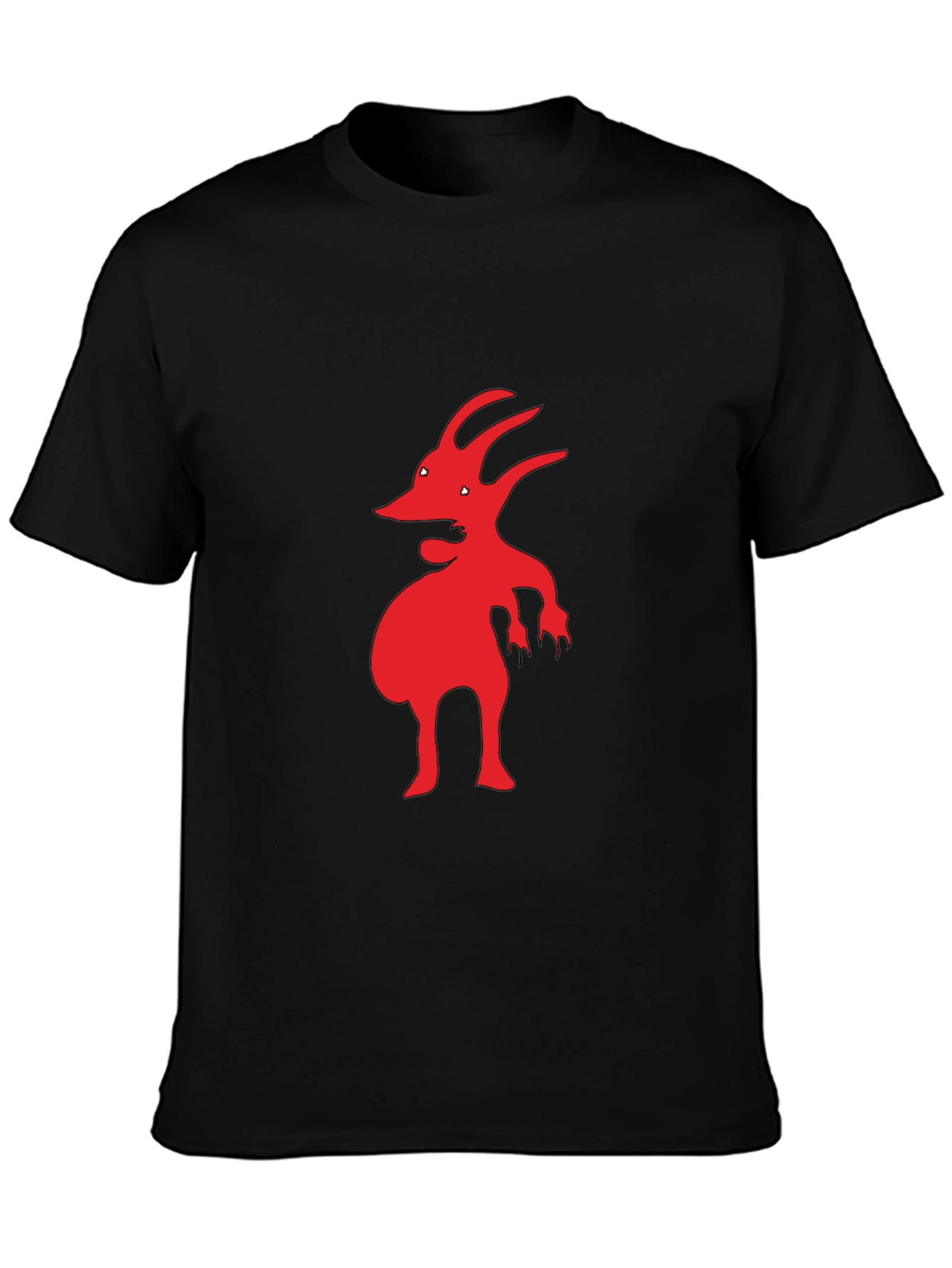 Red Creature Graphic Black T-Shirt