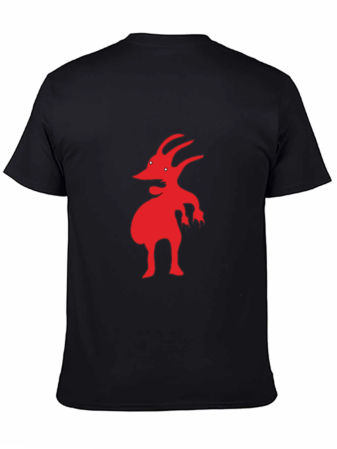 Red Creature Graphic Black T-Shirt