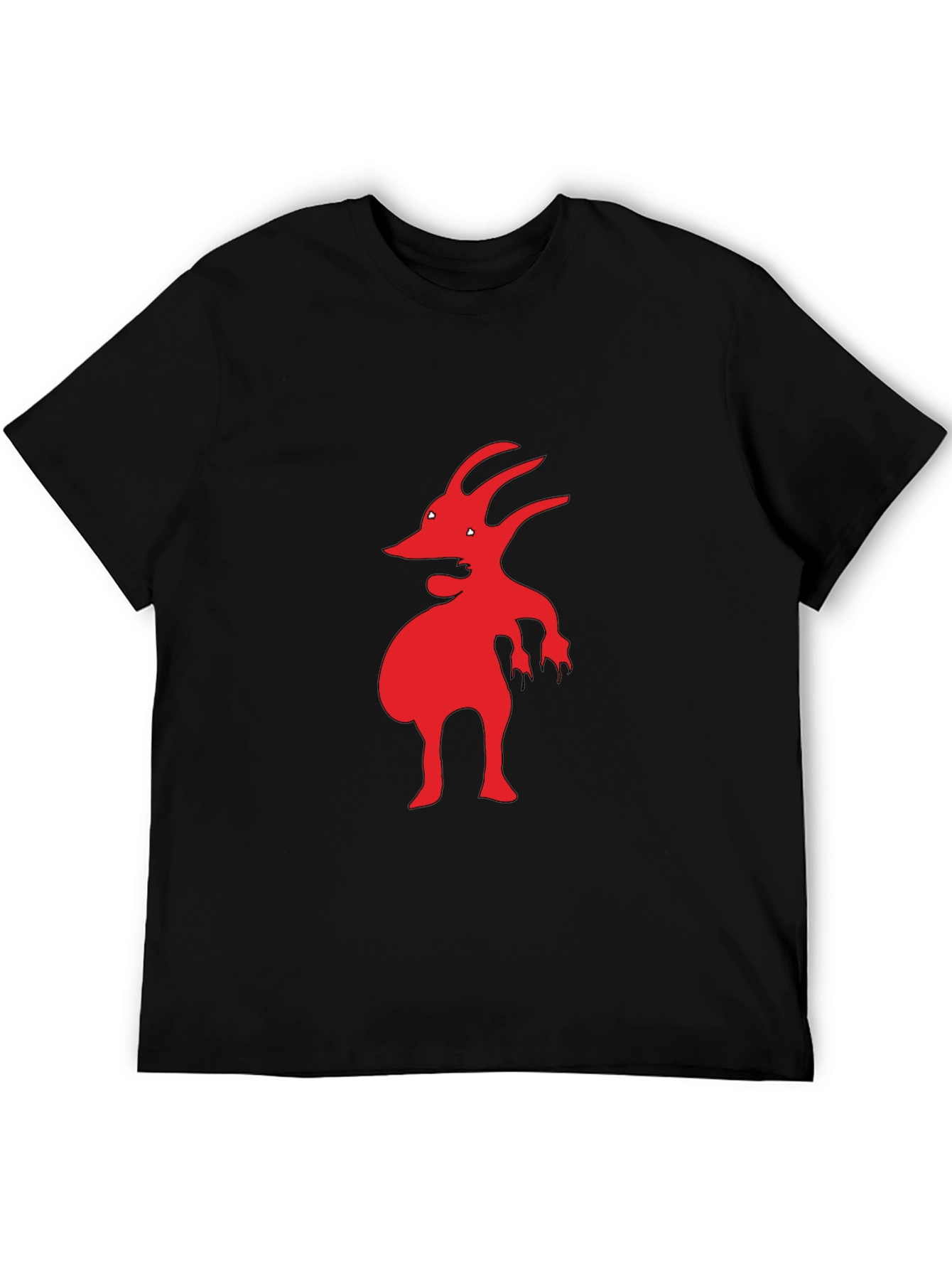 Red Creature Graphic Black T-Shirt