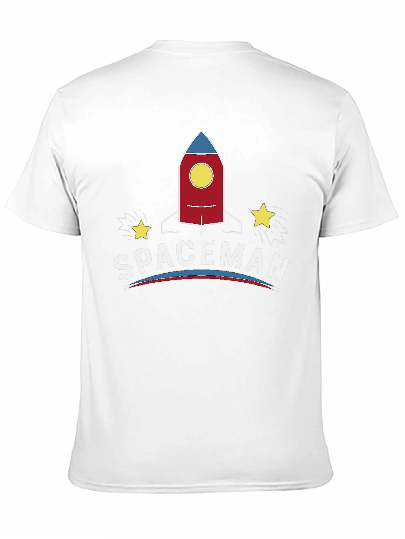 Spaceman Graphic T-Shirt - Retro Rocket Design