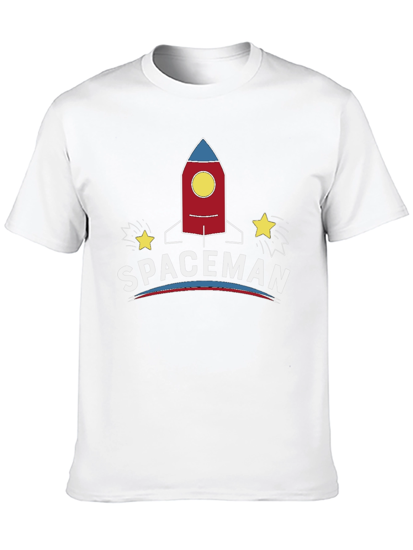 Spaceman Graphic T-Shirt - Retro Rocket Design