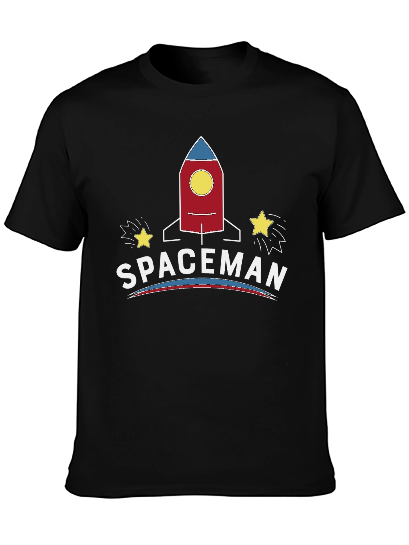 Spaceman Graphic T-Shirt - Retro Rocket Design