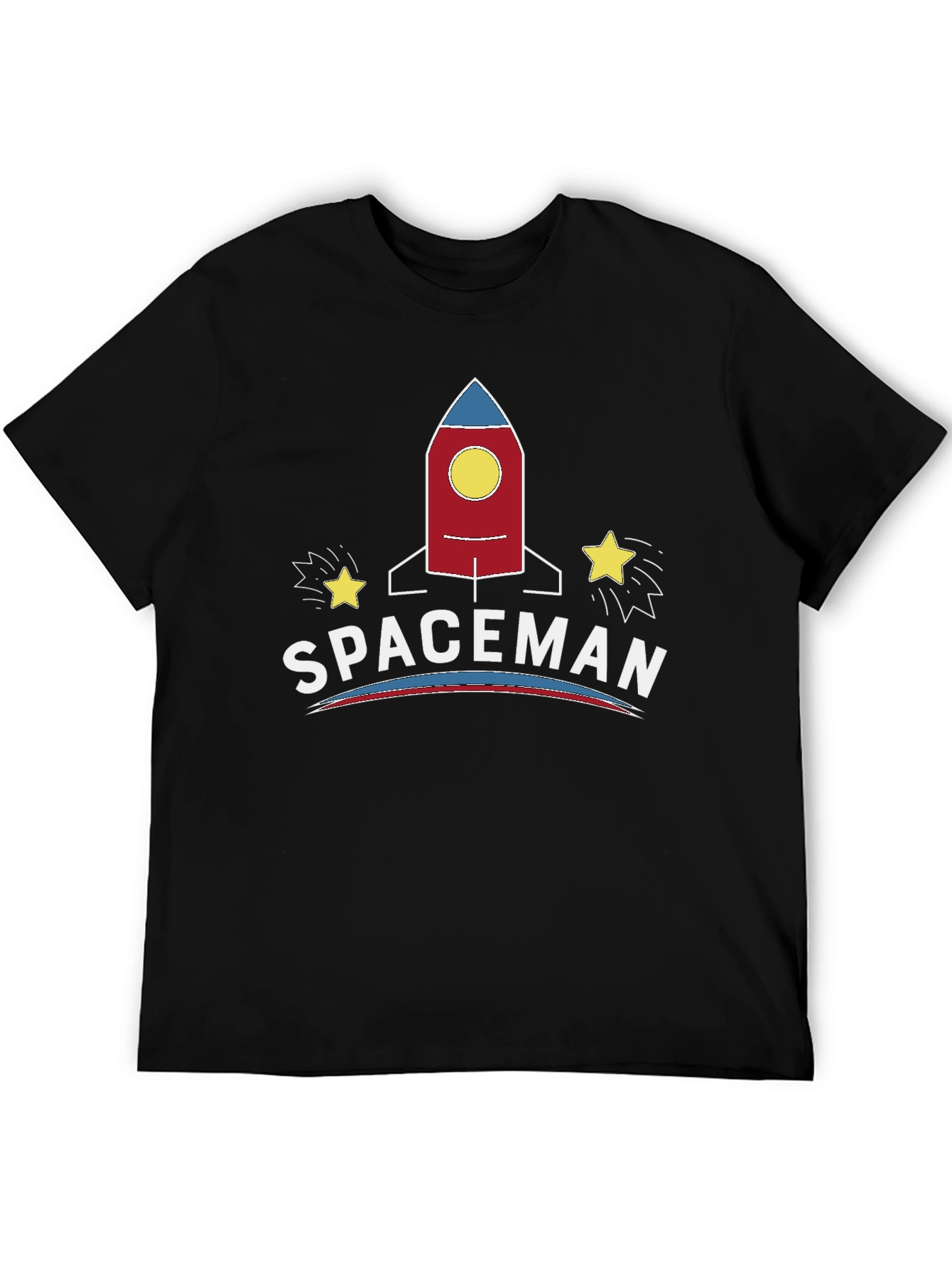 Spaceman Graphic T-Shirt - Retro Rocket Design