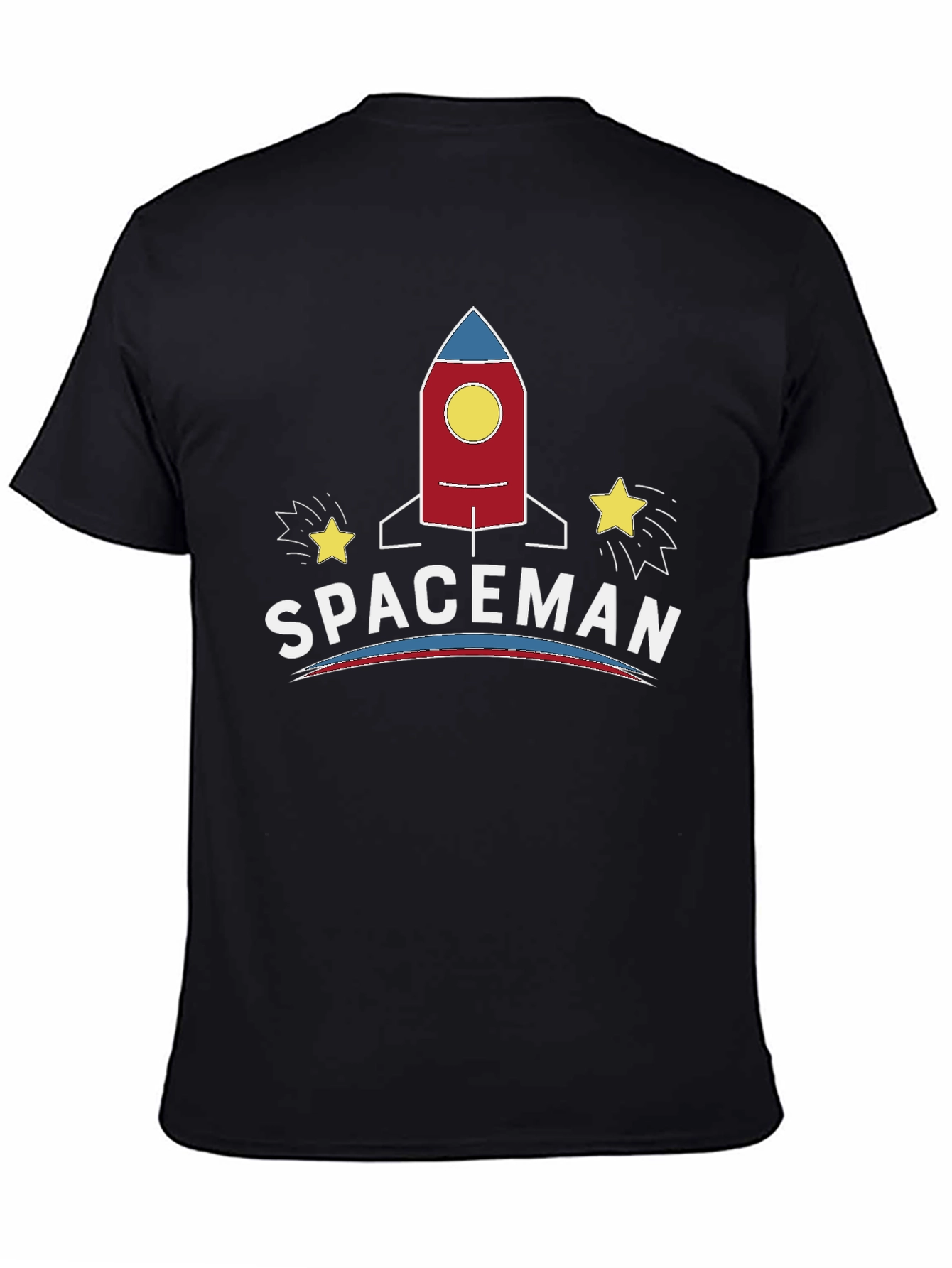Spaceman Graphic T-Shirt - Retro Rocket Design