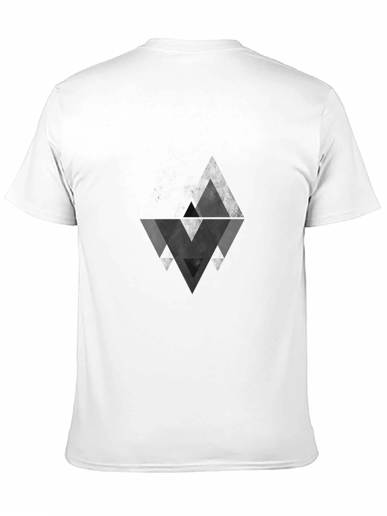 Geometric Triangle Graphic Black T-Shirt