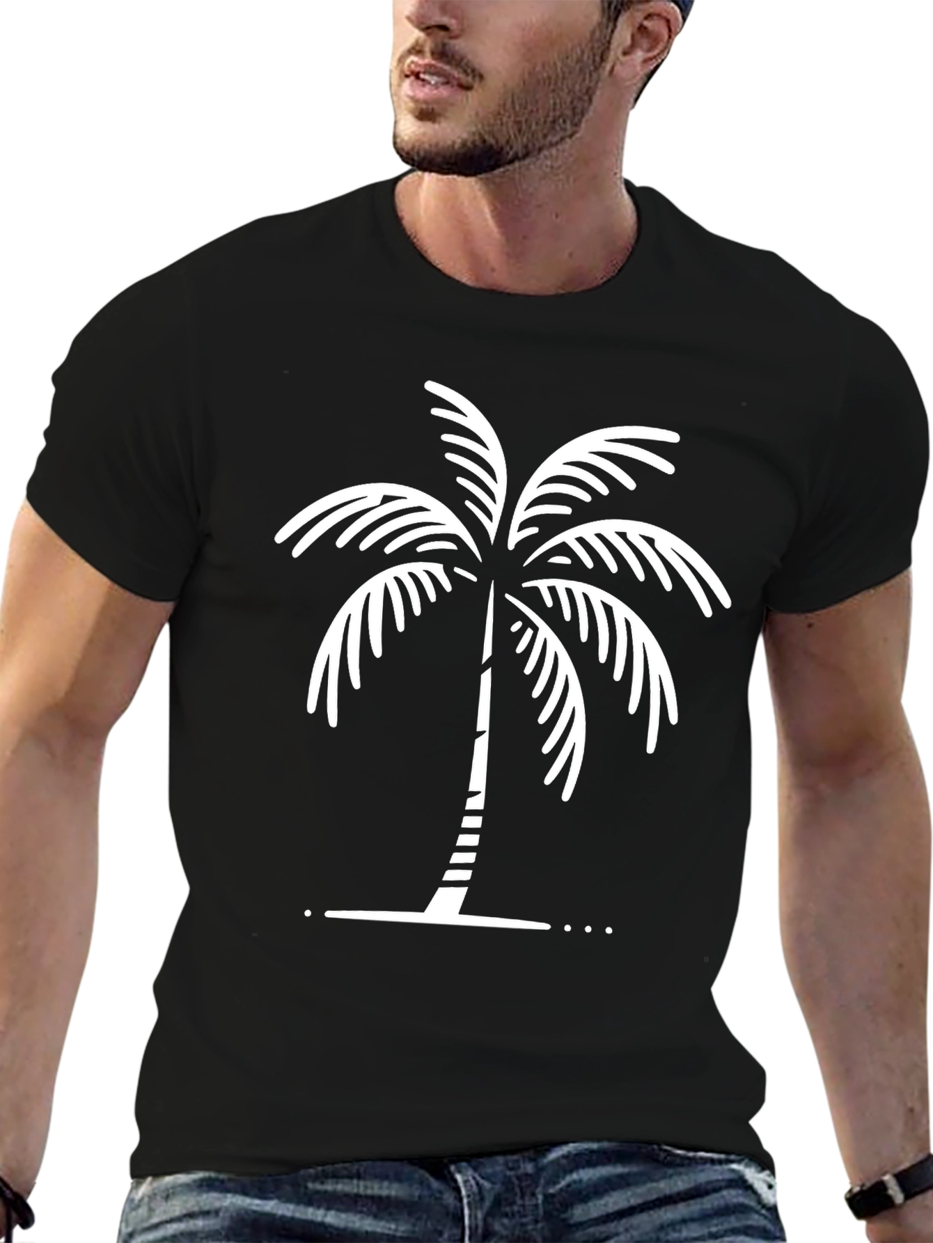Palm Tree Graphic Tee - Relaxed Fit Cotton Shirt