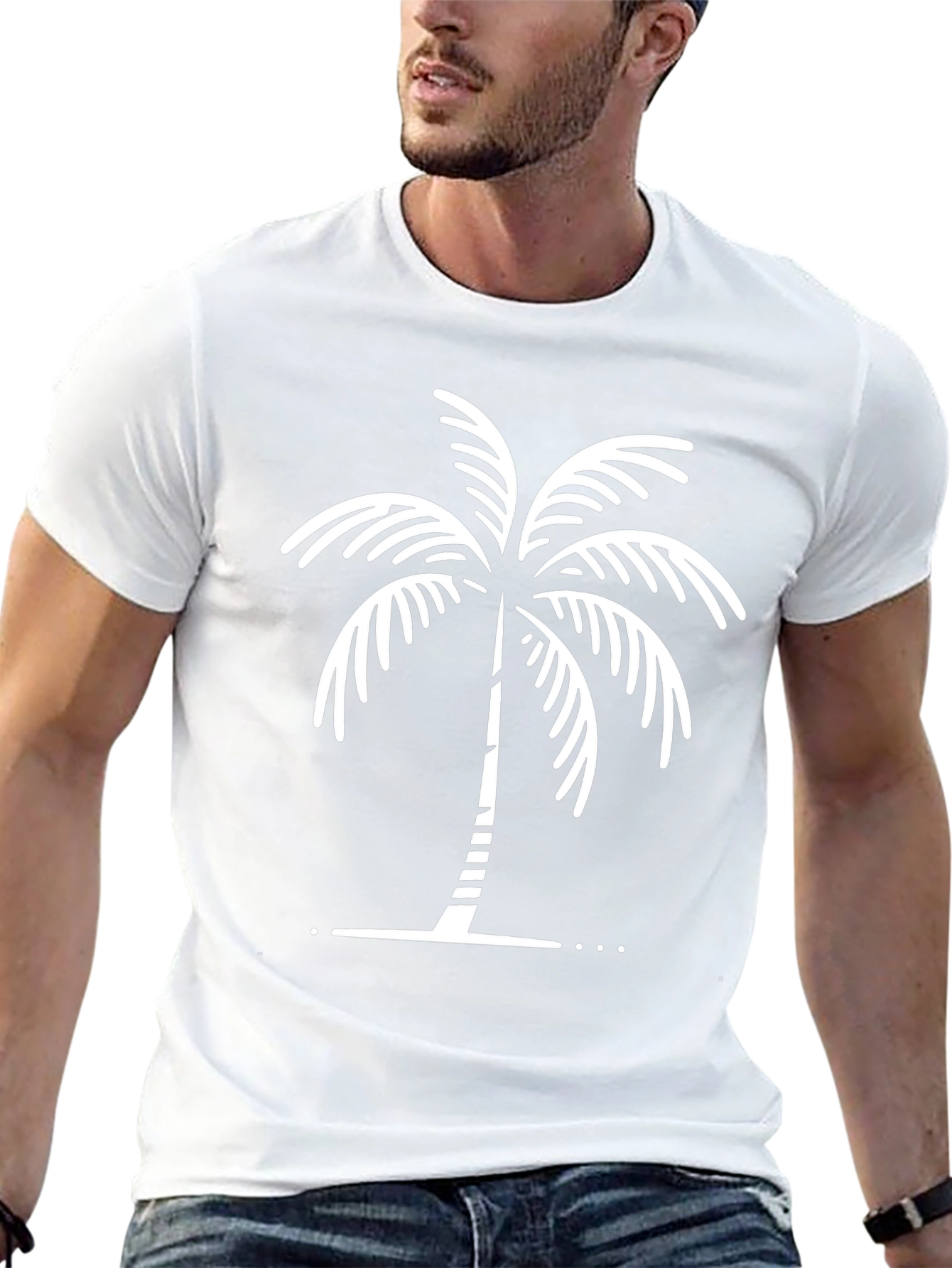 Palm Tree Graphic Tee - Relaxed Fit Cotton Shirt