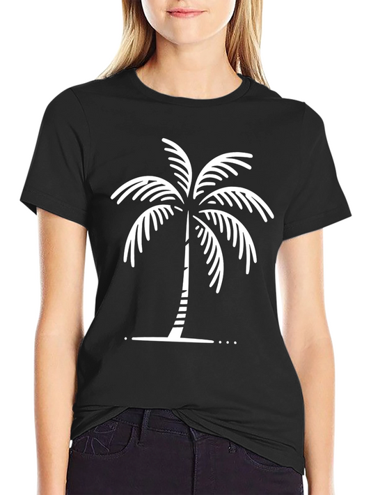 Palm Tree Graphic Tee - Relaxed Fit Cotton Shirt