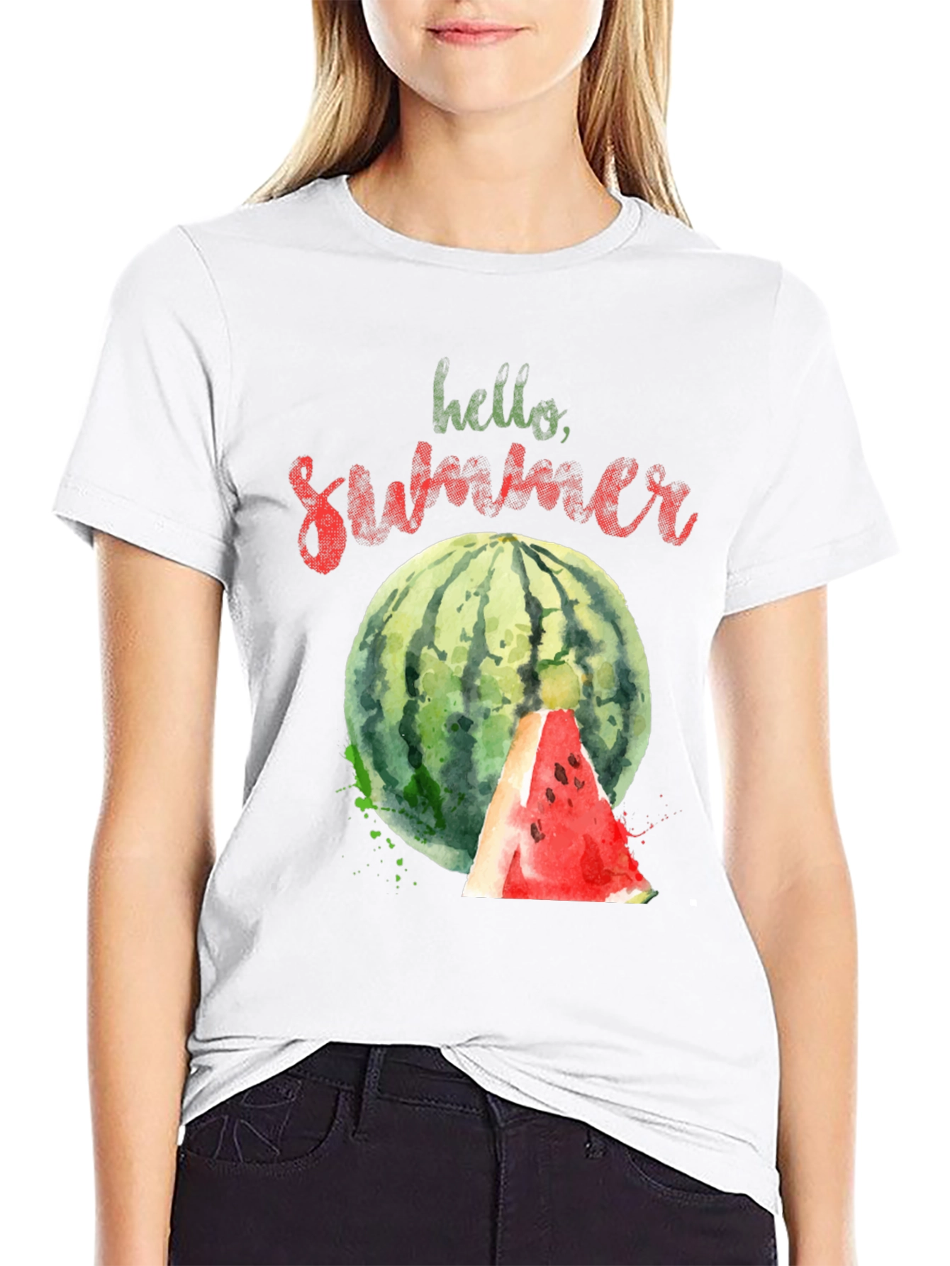 Hello Summer Watermelon Graphic Tee