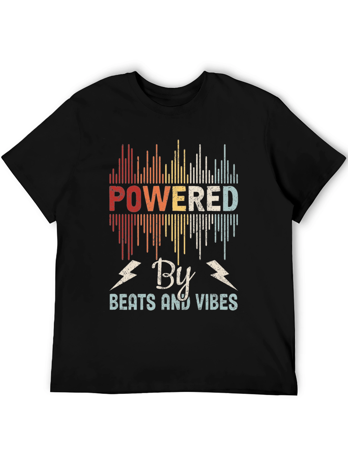 Powered By Beats and Vibes Retro T-Shirt