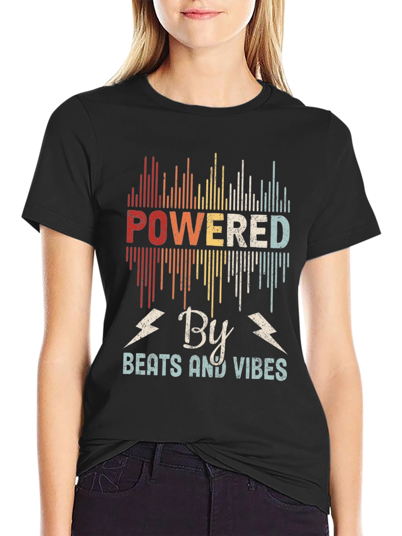 Powered By Beats and Vibes Retro T-Shirt