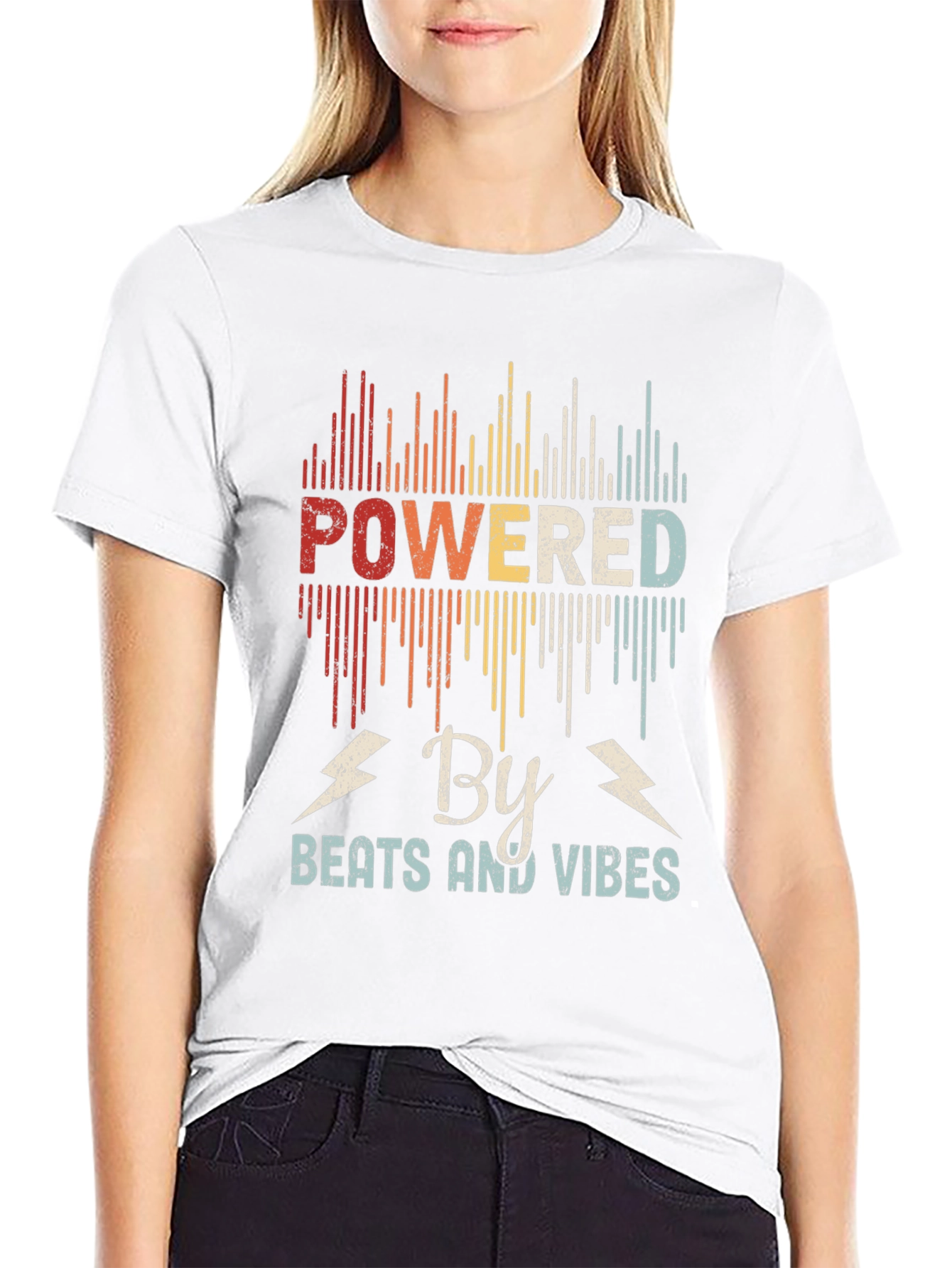Powered By Beats and Vibes Retro T-Shirt