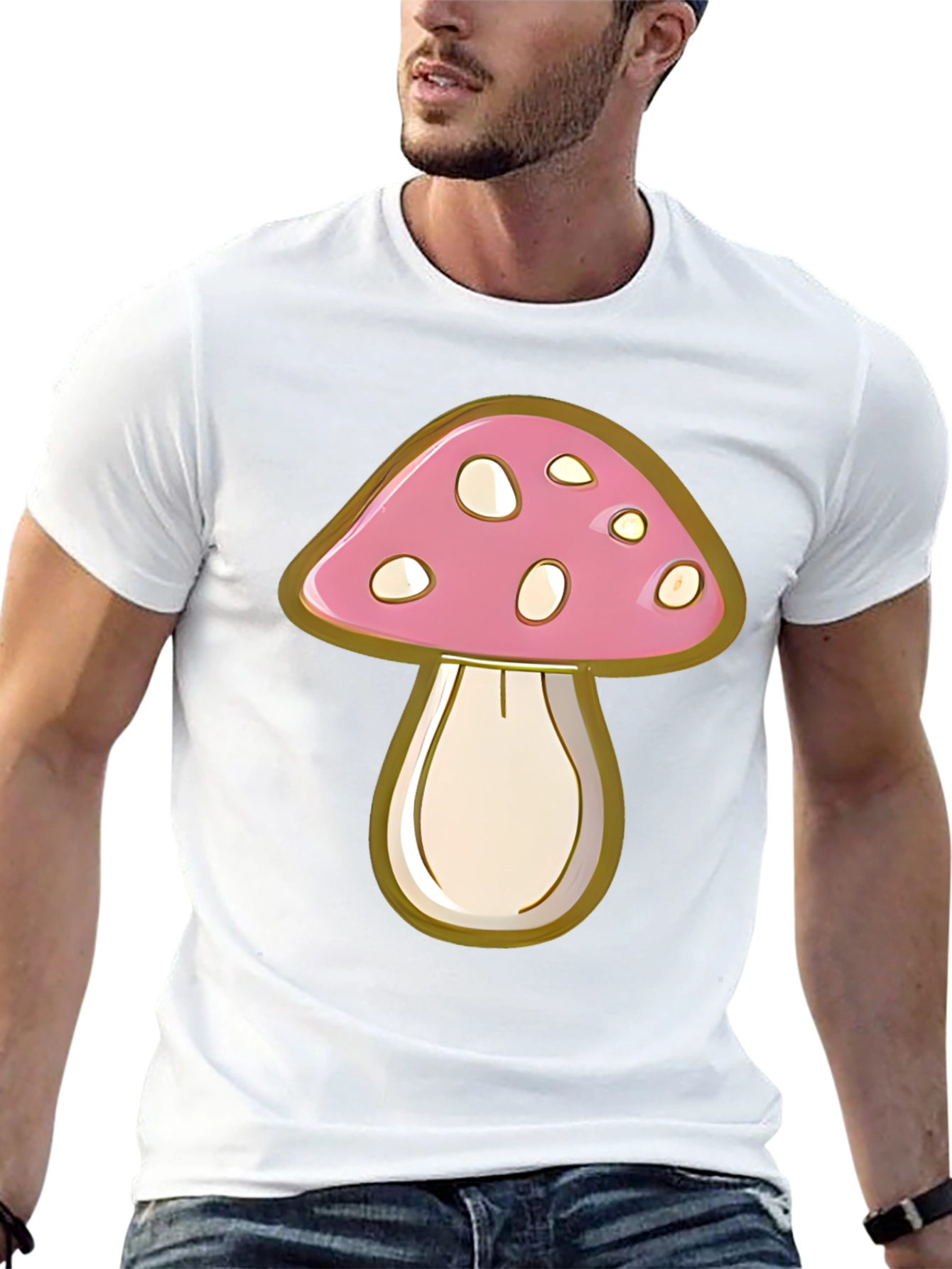 Mushroom Graphic Tee - Funky Style