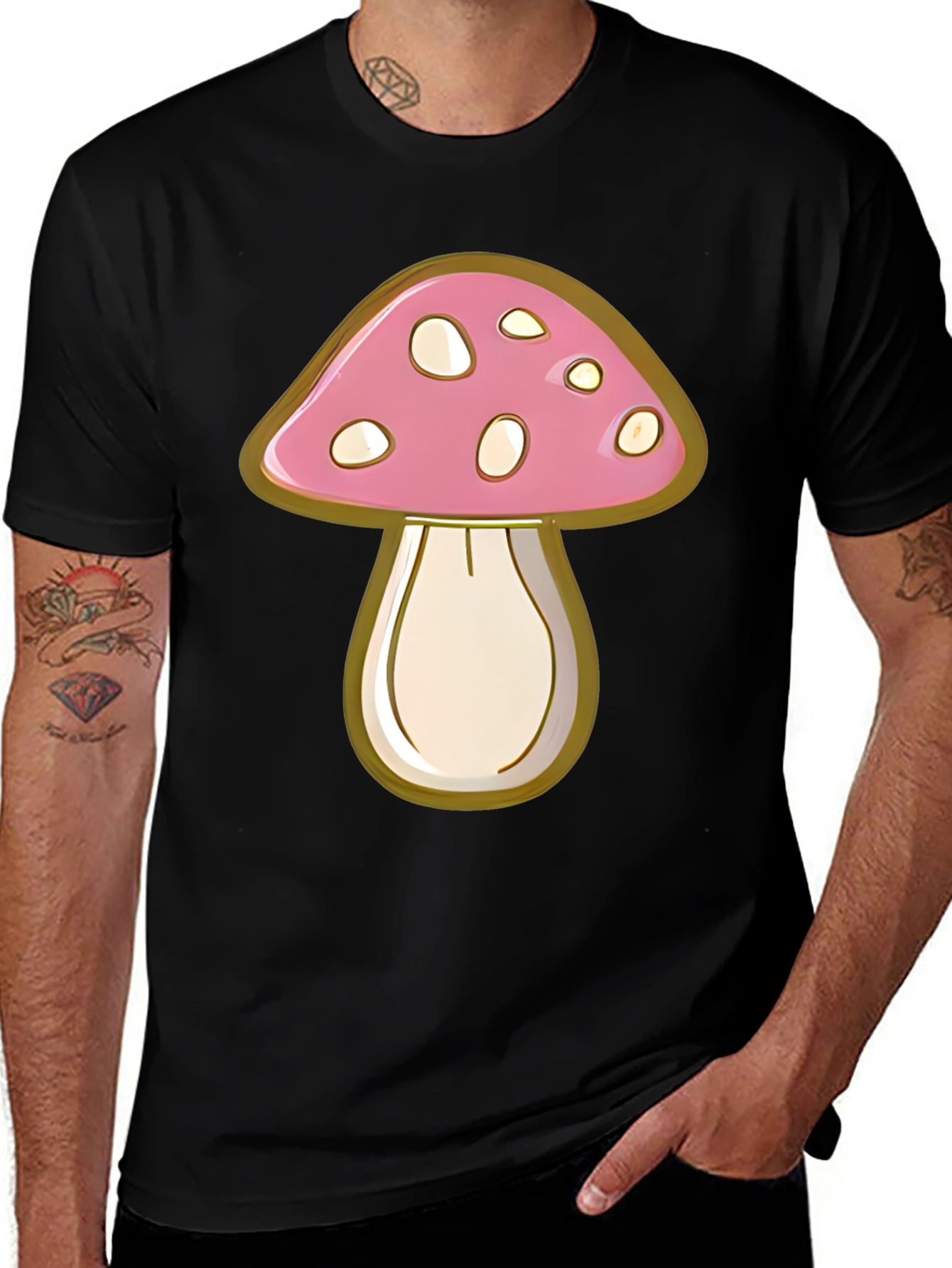 Mushroom Graphic Tee - Funky Style