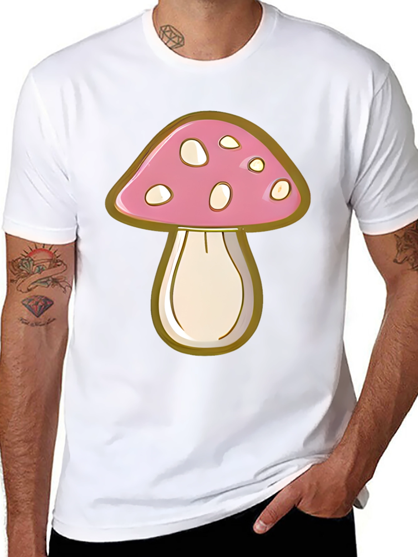 Mushroom Graphic Tee - Funky Style