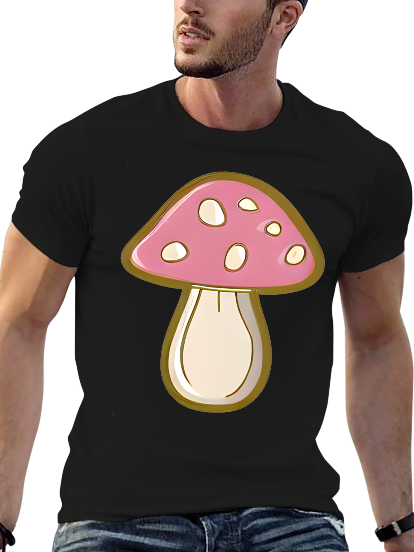Mushroom Graphic Tee - Funky Style