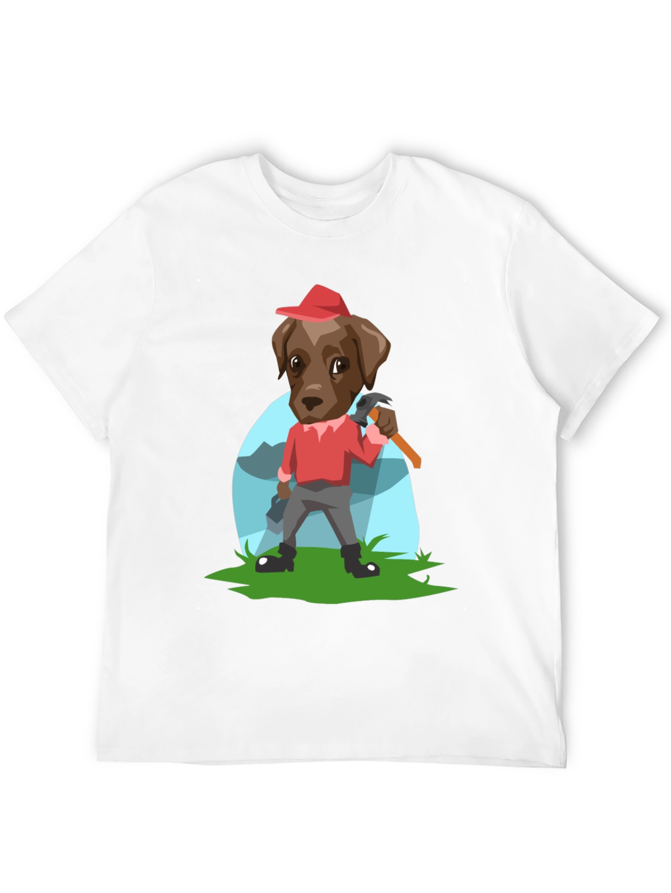 Cartoon Dog Lumberjack T-Shirt