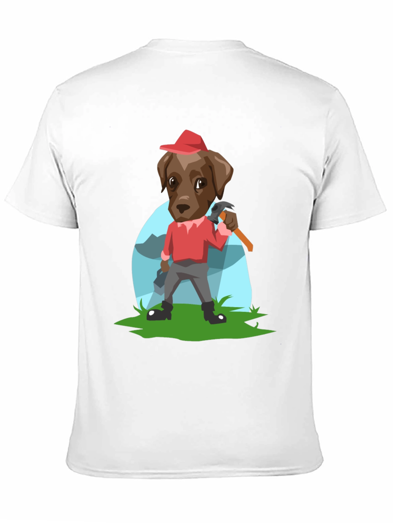 Cartoon Dog Lumberjack T-Shirt