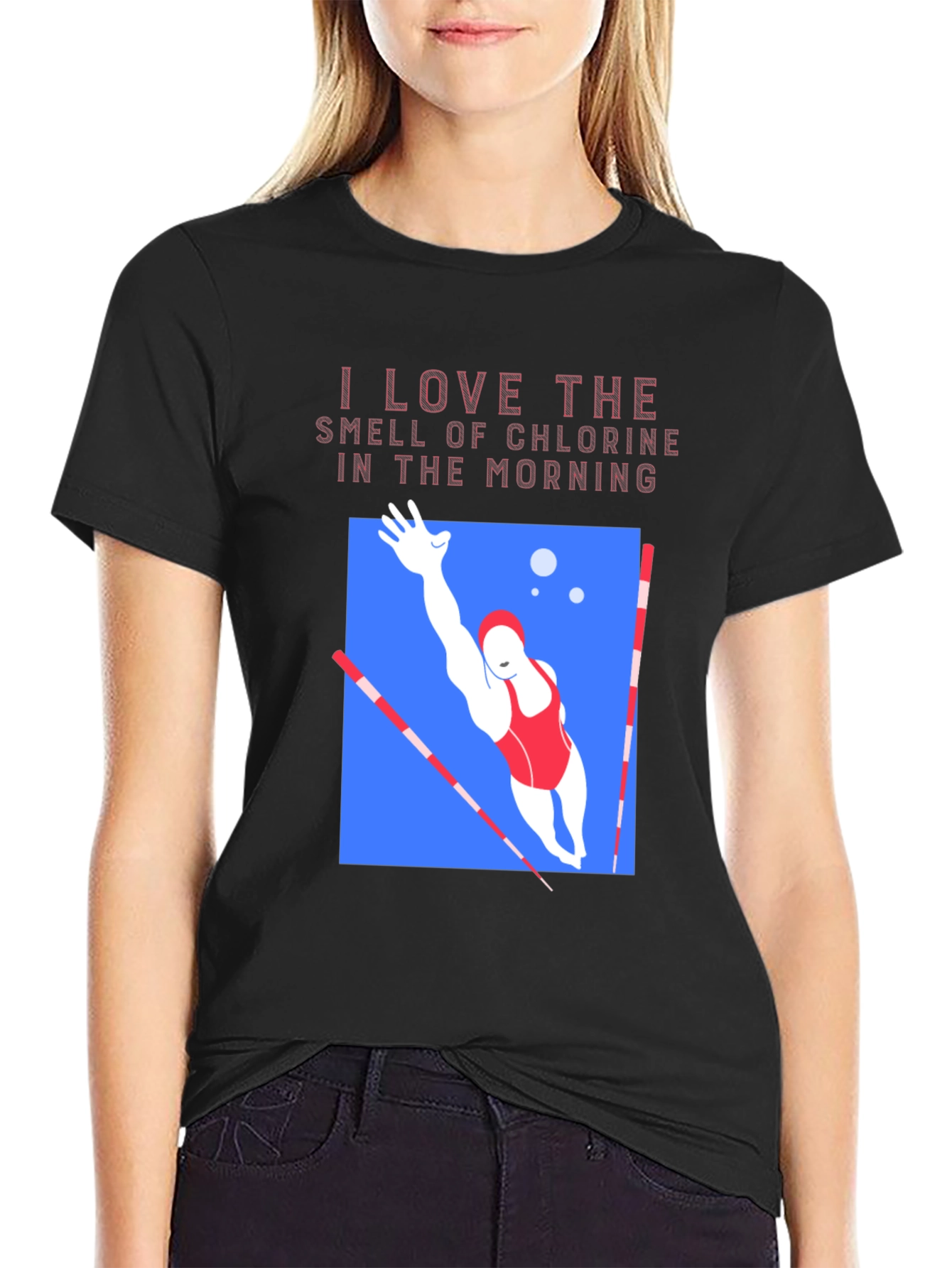 Chlorine Smell Swimmer Graphic T-Shirt