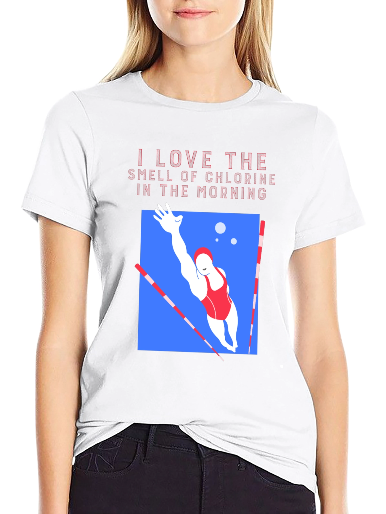 Chlorine Smell Swimmer Graphic T-Shirt