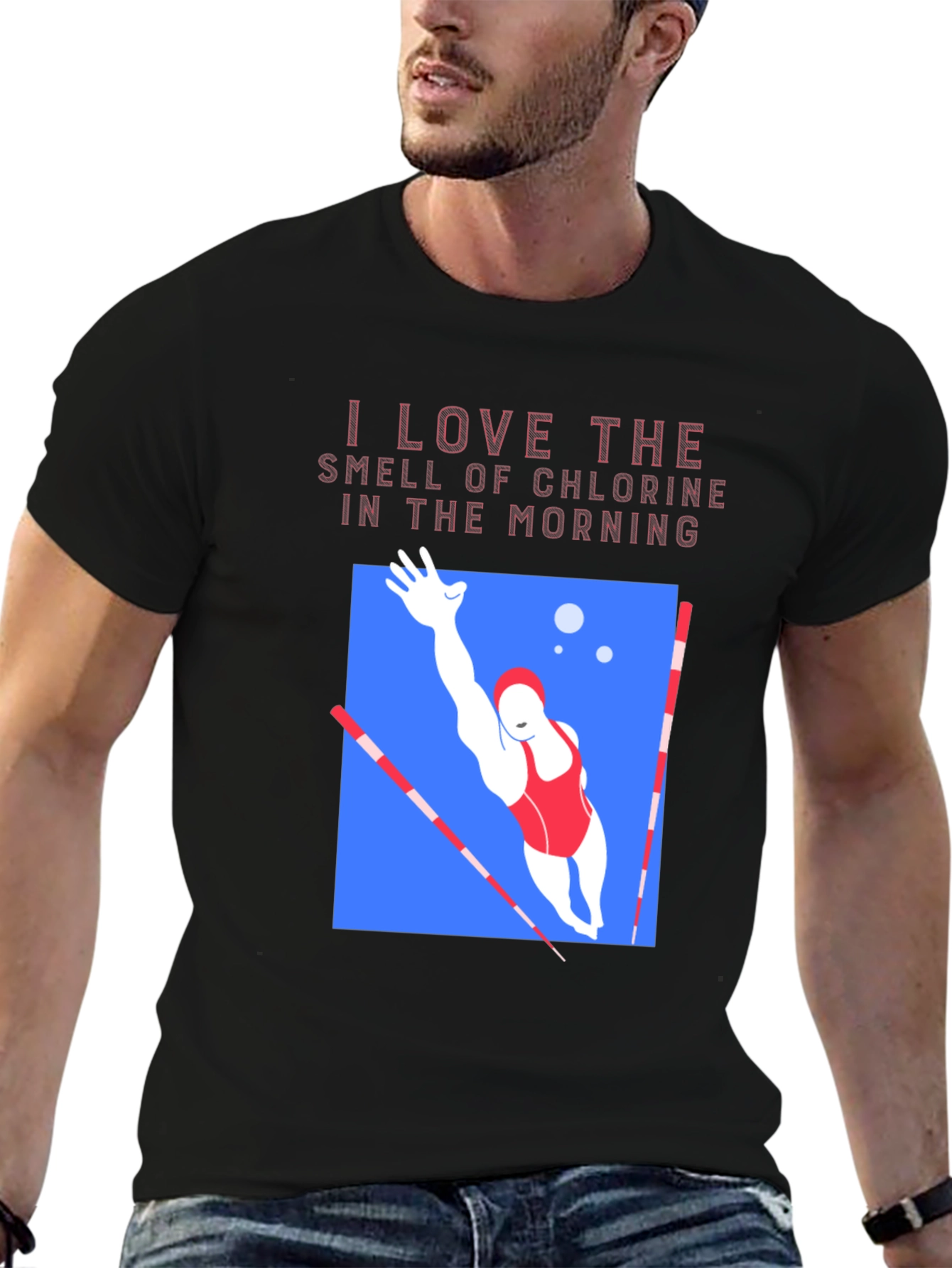 Chlorine Smell Swimmer Graphic T-Shirt