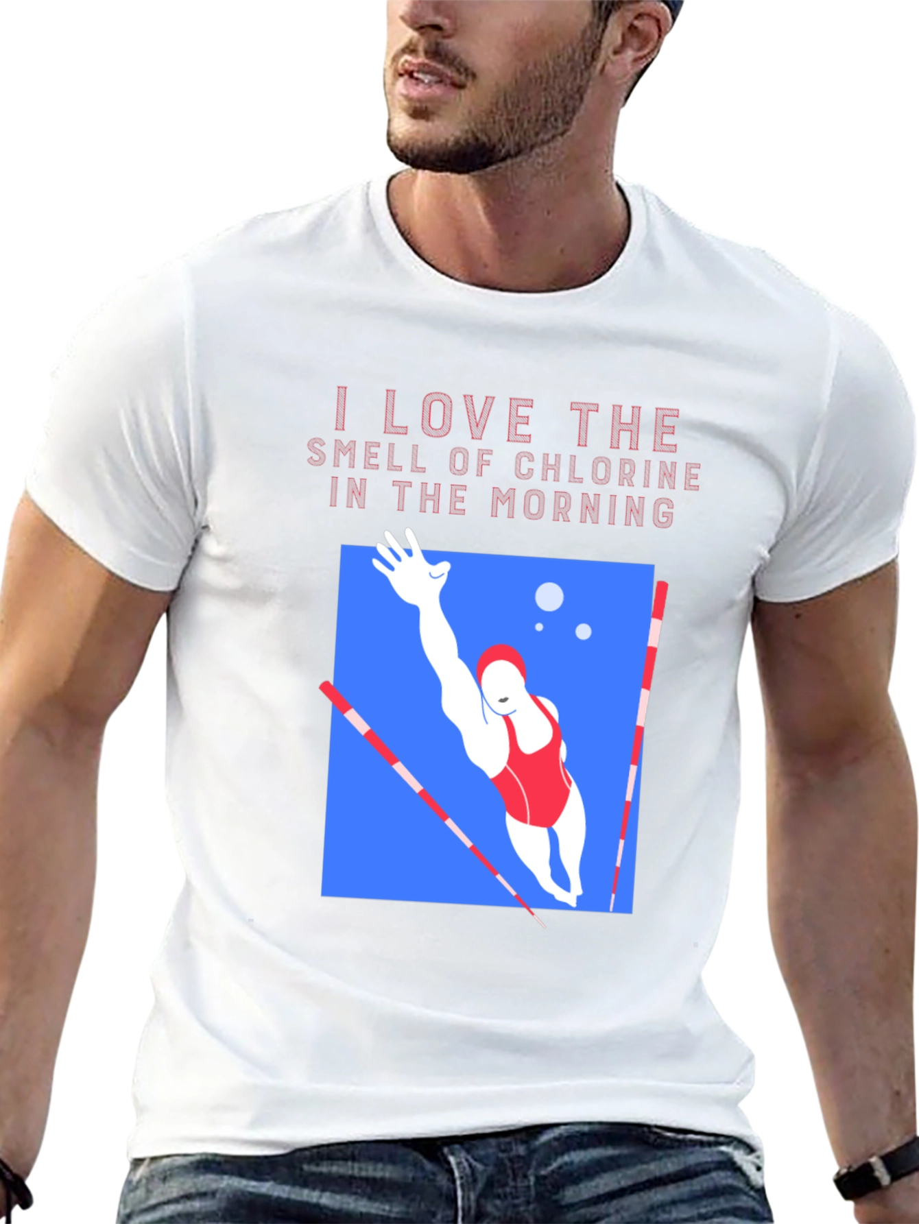 Chlorine Smell Swimmer Graphic T-Shirt