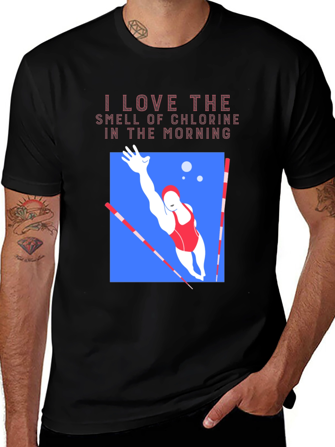 Chlorine Smell Swimmer Graphic T-Shirt