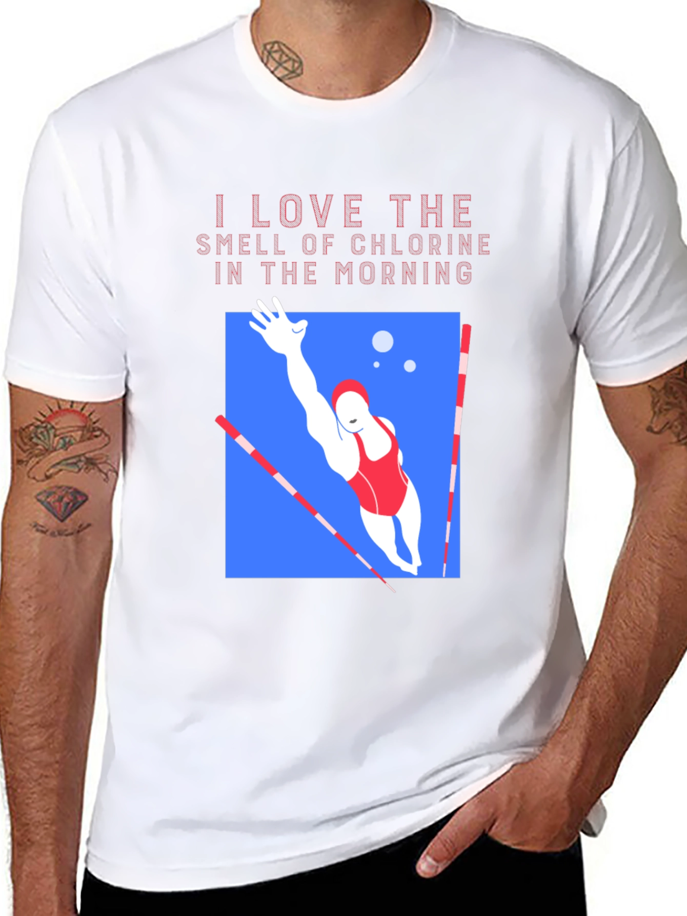 Chlorine Smell Swimmer Graphic T-Shirt