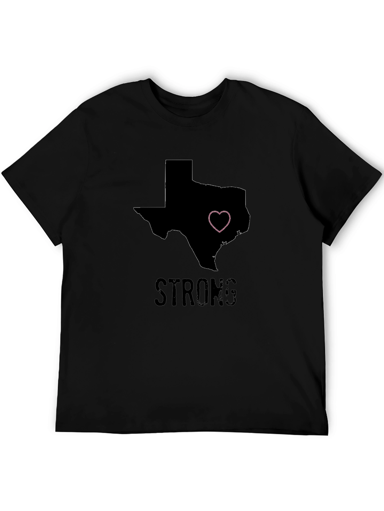 Texas Strong Heart Graphic Tee - Black
