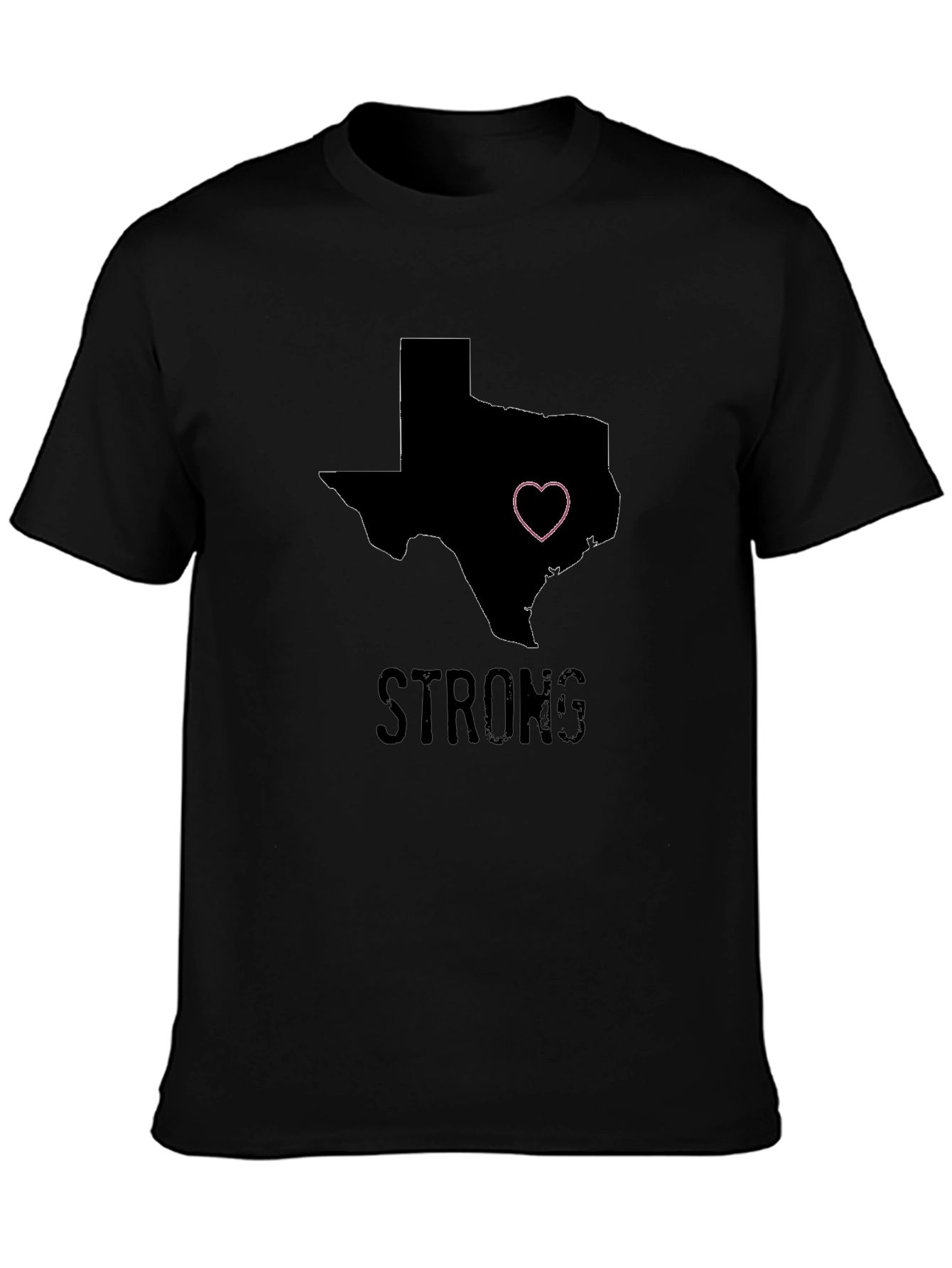 Texas Strong Heart Graphic Tee - Black
