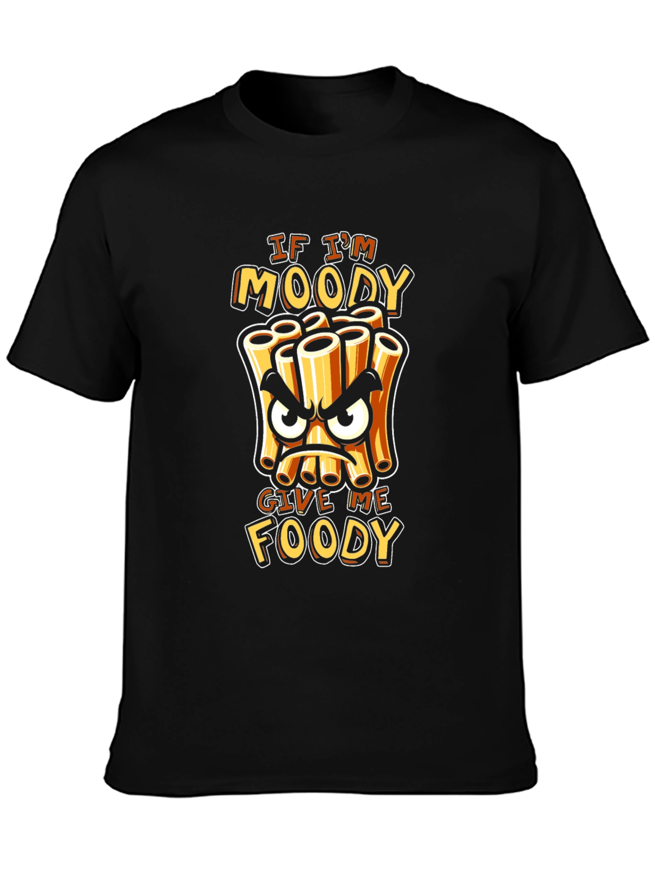 Moody Foody T-Shirt - Funny Pasta Cartoon Tee