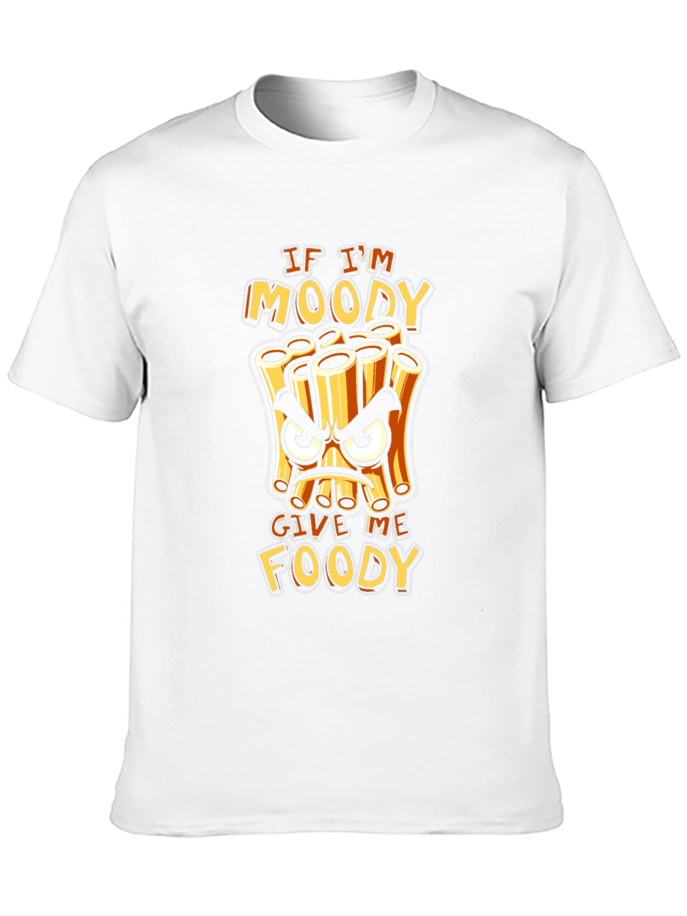 Moody Foody T-Shirt - Funny Pasta Cartoon Tee