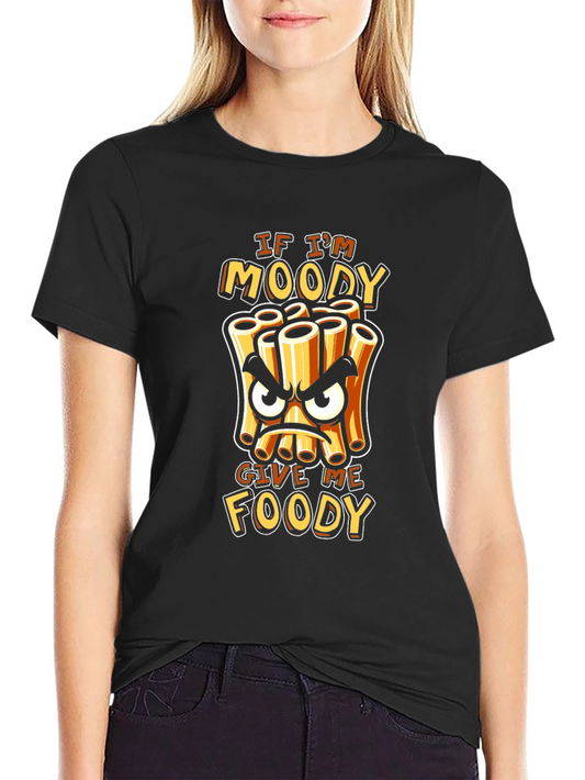 Moody Foody T-Shirt - Funny Pasta Cartoon Tee