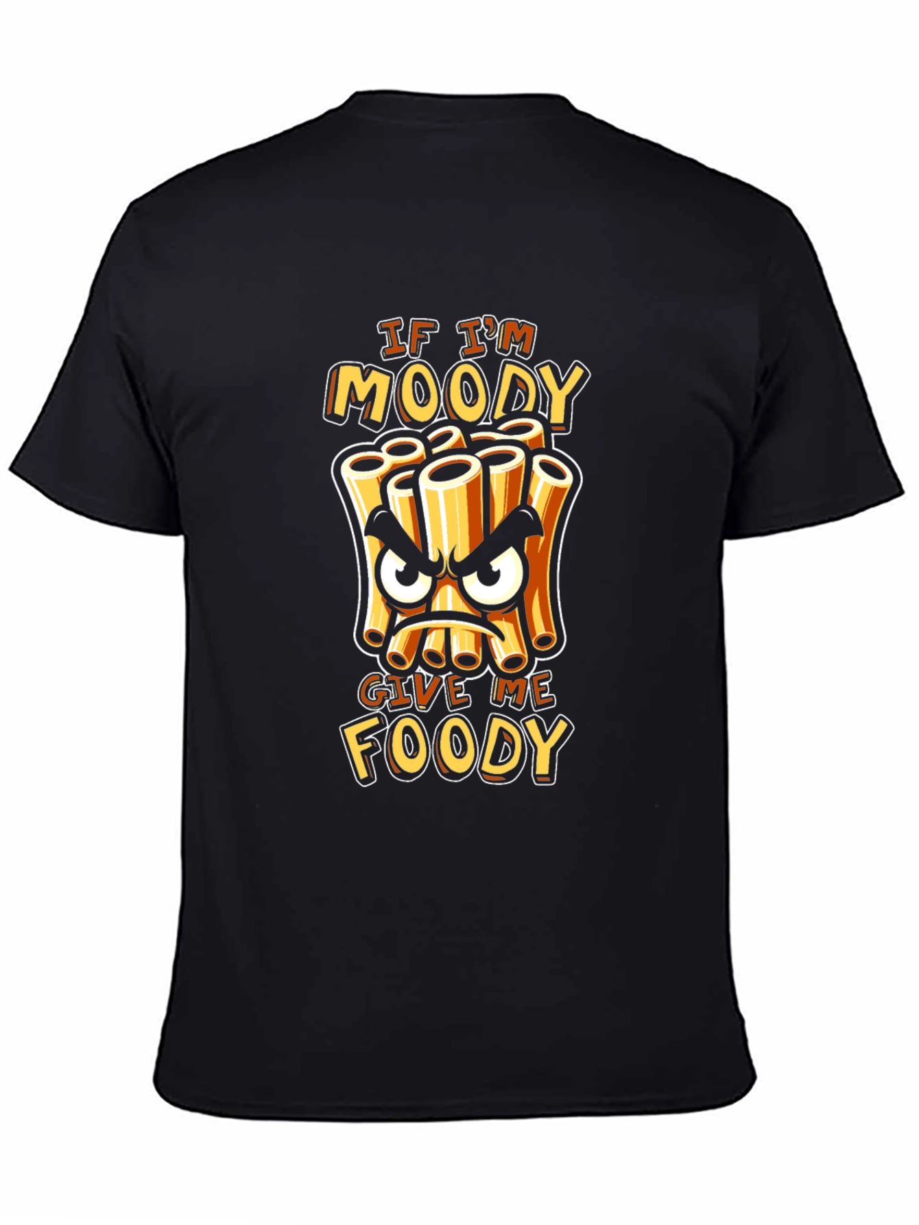 Moody Foody T-Shirt - Funny Pasta Cartoon Tee