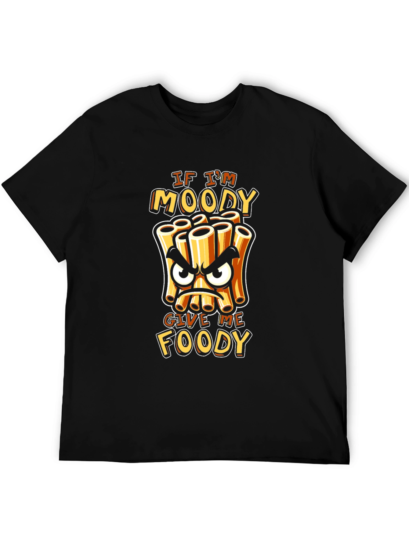 Moody Foody T-Shirt - Funny Pasta Cartoon Tee